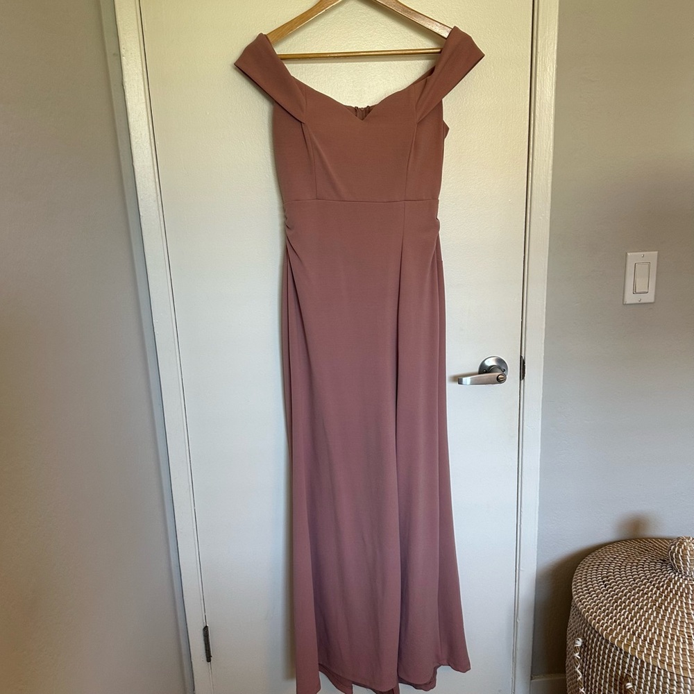 Dusty Mauve Emerald Sundae Bridesmaid Dress Size M